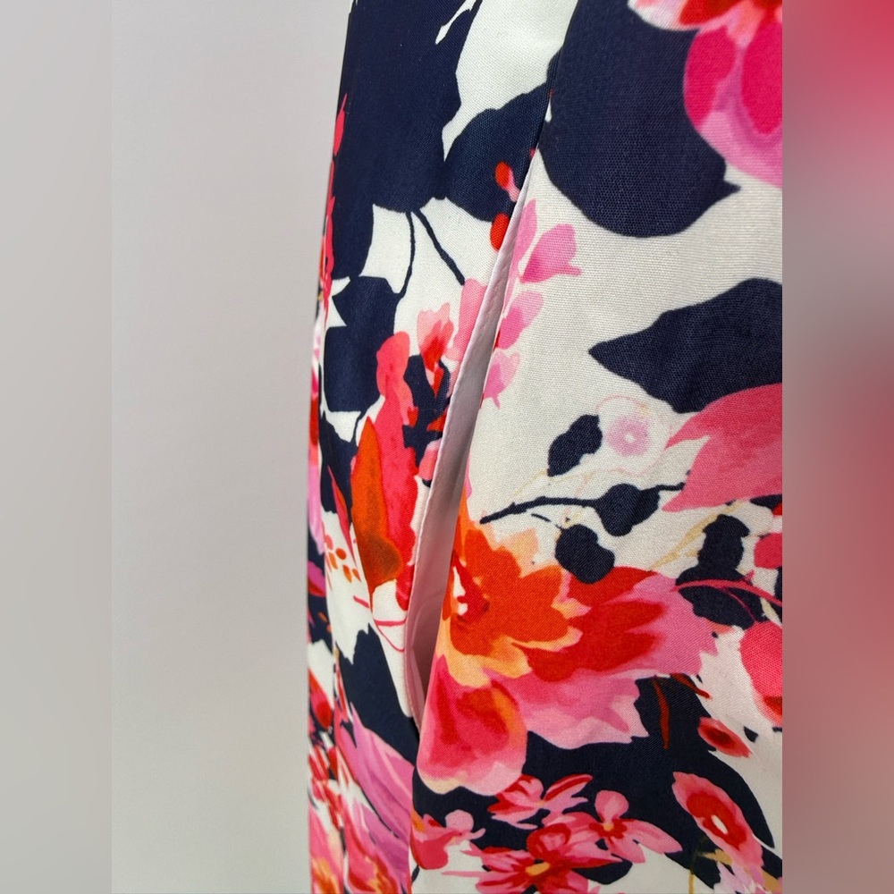 Kensie Women's Colorful Floral-Print V-Neck A-Line Dress Size 4 - Picture 10 of 16
